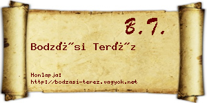 Bodzási Teréz névjegykártya