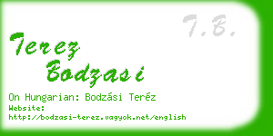 terez bodzasi business card